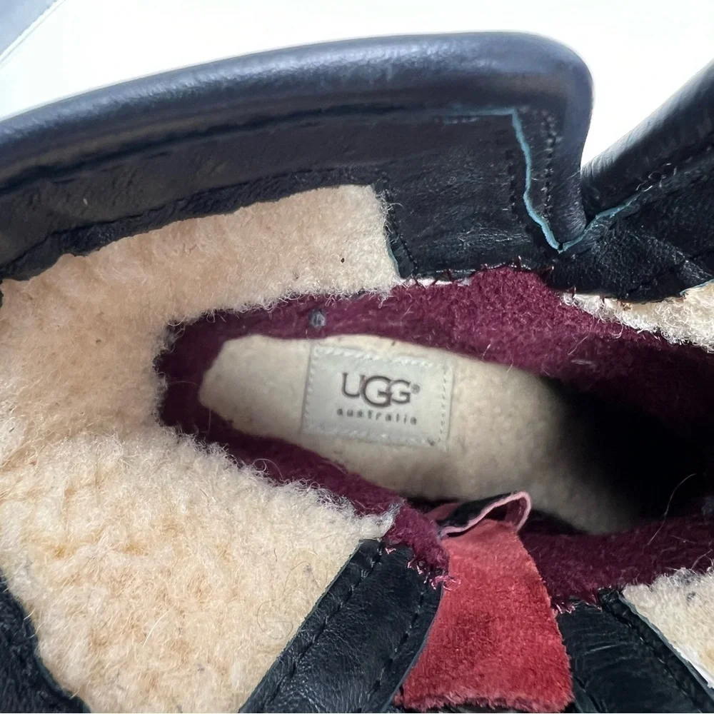 UGG Women’s  Black and Gray Leather Boots